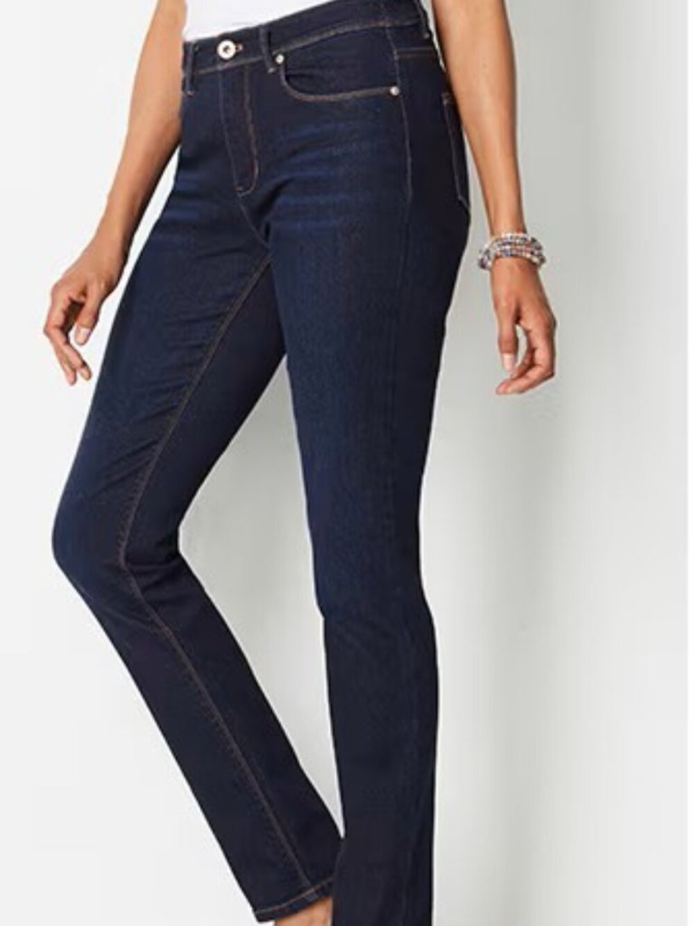 J Jill high rise straight leg jeans, size 16T